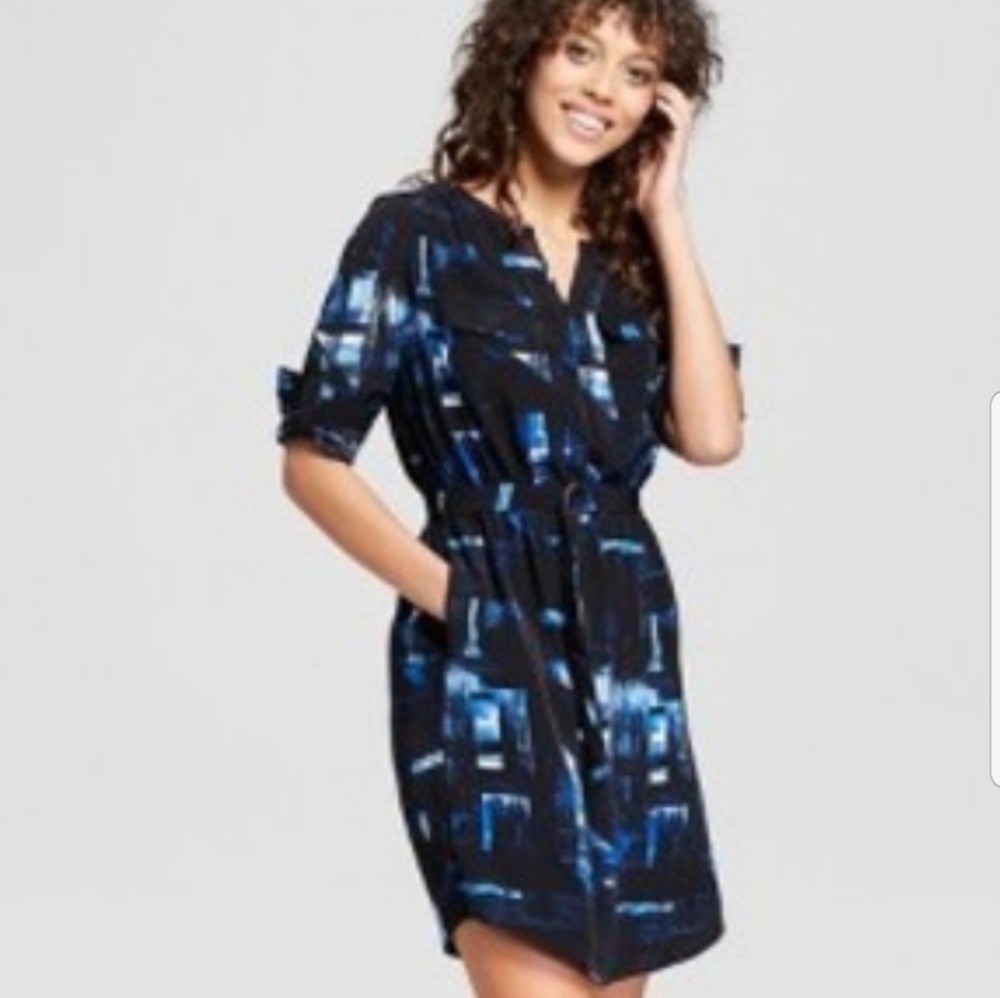 Convertible shirt dress
